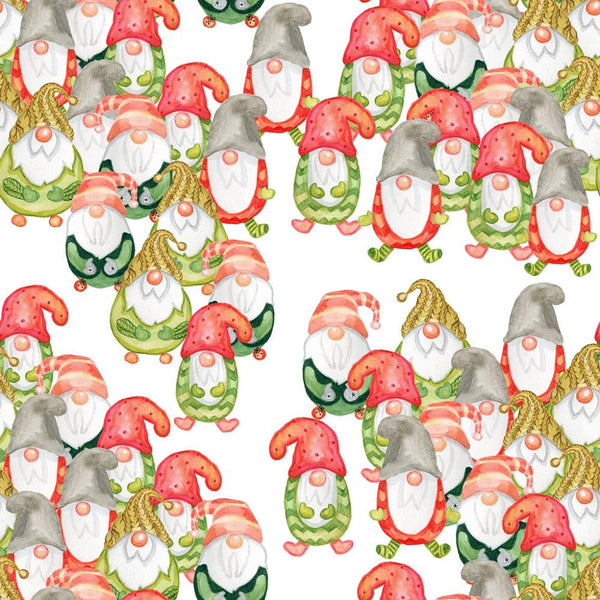 Stacked Scandinavian Gnomes Fabric - ineedfabric.com