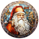 Stained Glass Santa Fabric Panel - ineedfabric.com