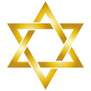 Star Of David Fabric Panel - Gold - ineedfabric.com