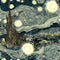 Starry Night Fabric - Gray - ineedfabric.com