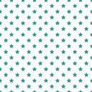 Stars Basics Fabric - Atoll on White - ineedfabric.com