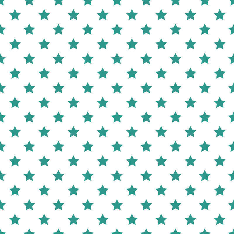 Stars Basics Fabric - Atoll on White - ineedfabric.com