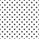 Stars Basics Fabric - Black on White - ineedfabric.com