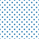 Stars Basics Fabric - Blue on White - ineedfabric.com