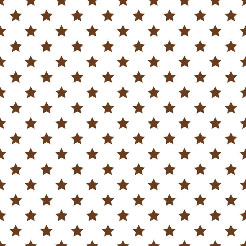 Stars Basics Fabric - Chocolate on White - ineedfabric.com