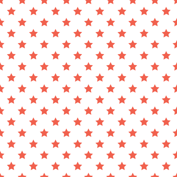 Stars Basics Fabric - Cinnabar on White - ineedfabric.com