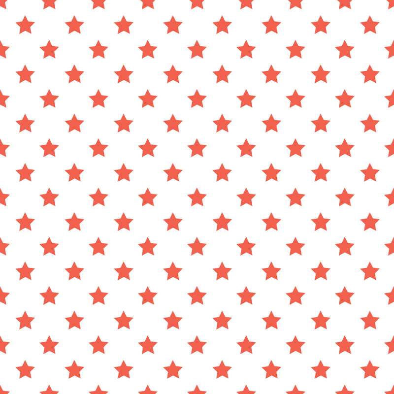 Stars Basics Fabric - Cinnabar on White - ineedfabric.com