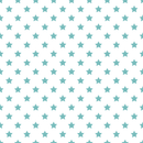 Stars Basics Fabric - Cornflower on White - ineedfabric.com