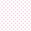 Stars Basics Fabric - Cupid Pink on White - ineedfabric.com