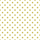 Stars Basics Fabric - Gold on White - ineedfabric.com