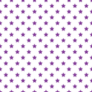 Stars Basics Fabric - Grape on White - ineedfabric.com