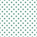 Stars Basics Fabric - Hunter Green on White - ineedfabric.com