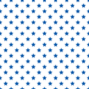 Stars Basics Fabric - Navy Blue on White - ineedfabric.com