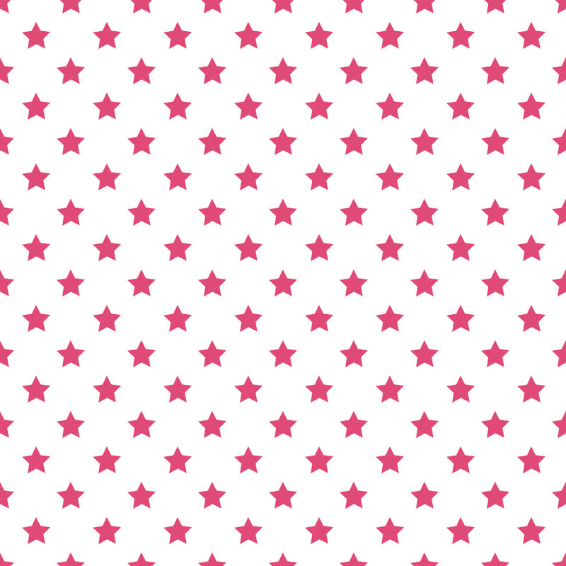 Stars Basics Fabric - Pink Carmine on White - ineedfabric.com