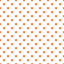 Stars Basics Fabric - Pumpkin on White - ineedfabric.com