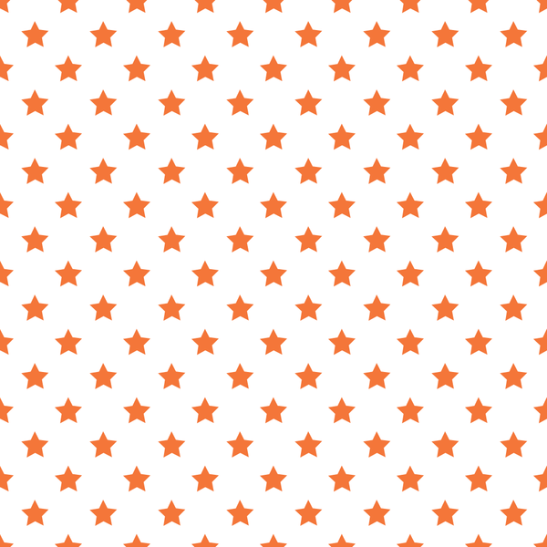 Stars Basics Fabric - Pumpkin on White - ineedfabric.com