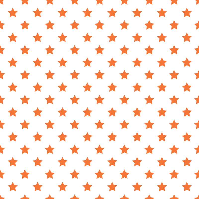 Stars Basics Fabric - Pumpkin on White - ineedfabric.com