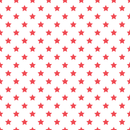 Stars Basics Fabric - Red on White - ineedfabric.com