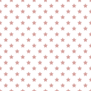 Stars Basics Fabric - Rose Gold on White - ineedfabric.com