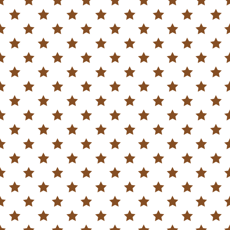 Stars Basics Fabric - Russet on White - ineedfabric.com