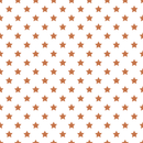 Stars Basics Fabric - Sienna on White - ineedfabric.com