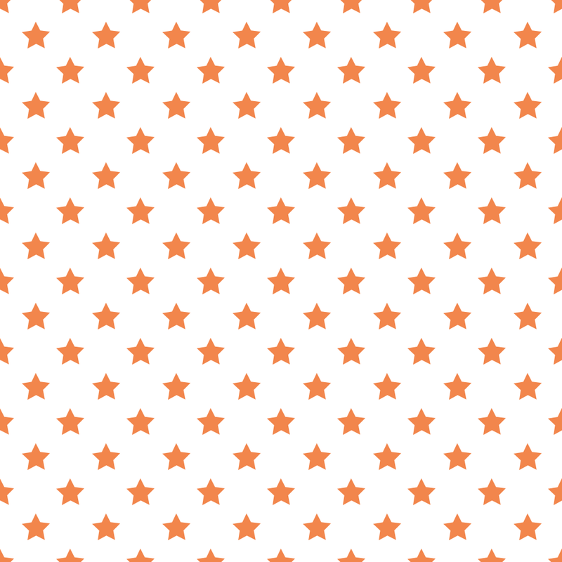 Stars Basics Fabric - Soft Orange on White - ineedfabric.com