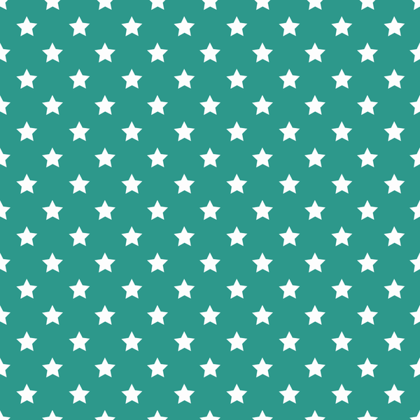 Stars Basics Fabric - White on Atoll - ineedfabric.com