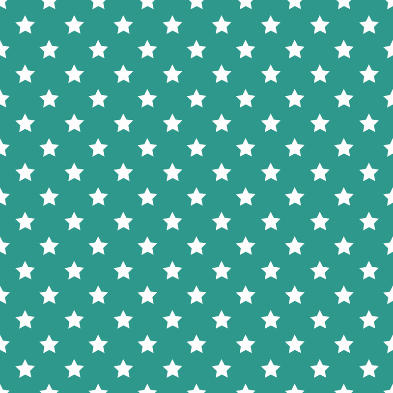 Stars Basics Fabric - White on Atoll - ineedfabric.com