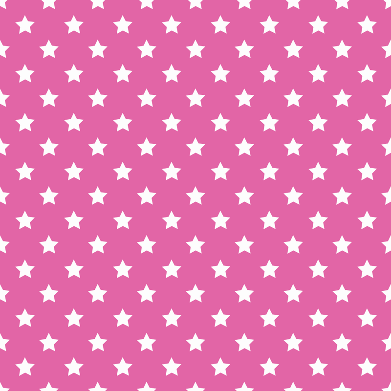 Stars Basics Fabric - White on Bashful Pink - ineedfabric.com