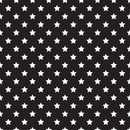 Stars Basics Fabric - White on Black - ineedfabric.com
