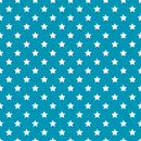 Stars Basics Fabric - White on Cerulean Blue - ineedfabric.com