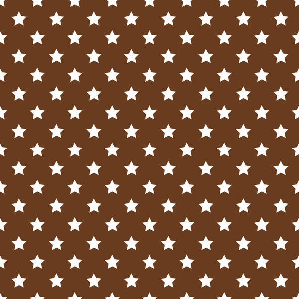 Stars Basics Fabric - White on Chocolate - ineedfabric.com