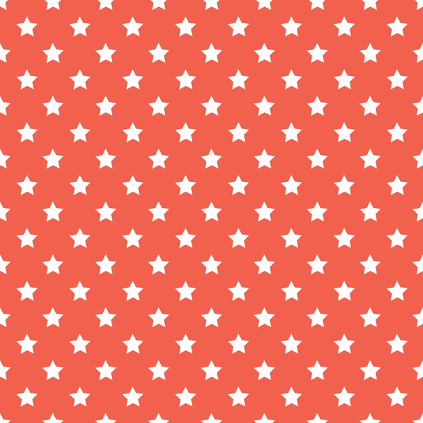 Stars Basics Fabric - White on Cinnabar - ineedfabric.com