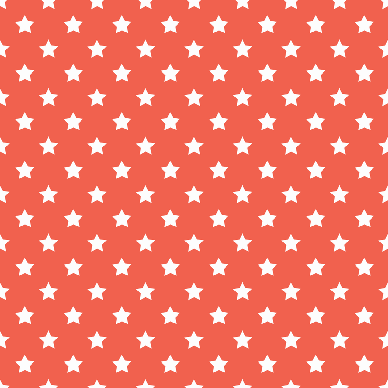 Stars Basics Fabric - White on Cinnabar - ineedfabric.com