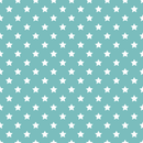 Stars Basics Fabric - White on Cornflower - ineedfabric.com