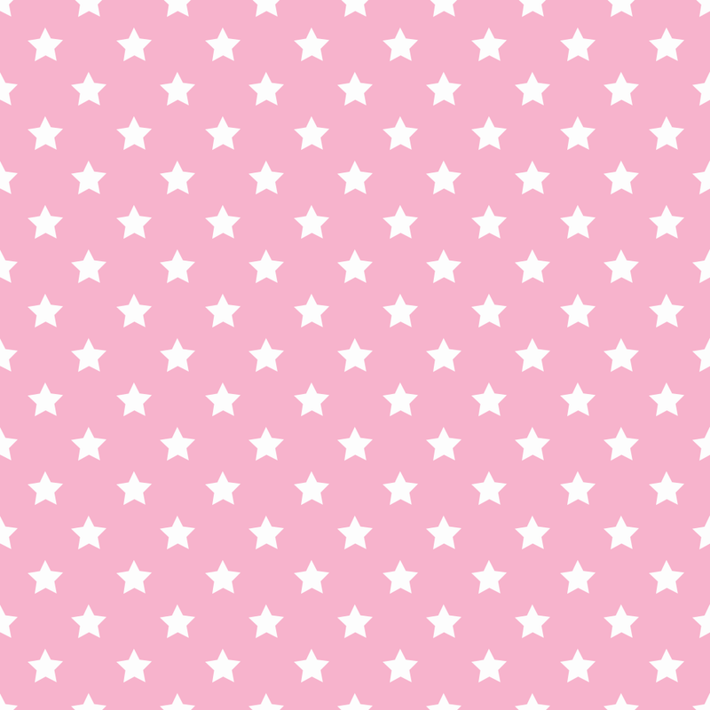 Stars Basics Fabric - White on Cupid Pink - ineedfabric.com