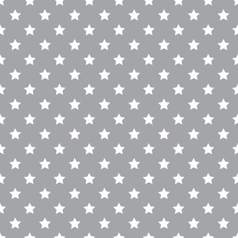 Stars Basics Fabric - White on Dusty Gray - ineedfabric.com