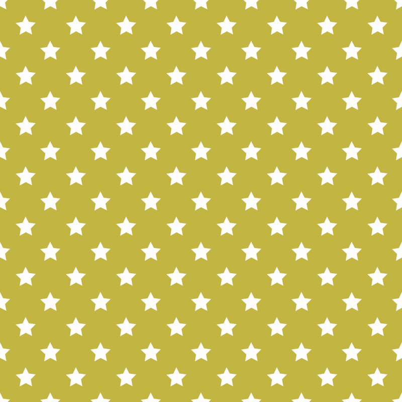 Stars Basics Fabric - White on Gold - ineedfabric.com