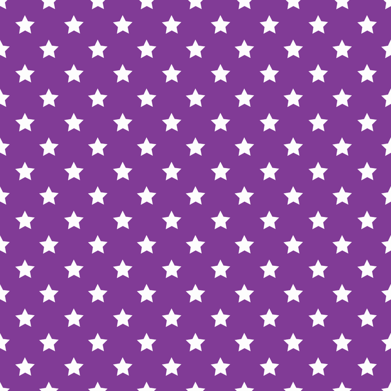 Stars Basics Fabric - White on Grape - ineedfabric.com