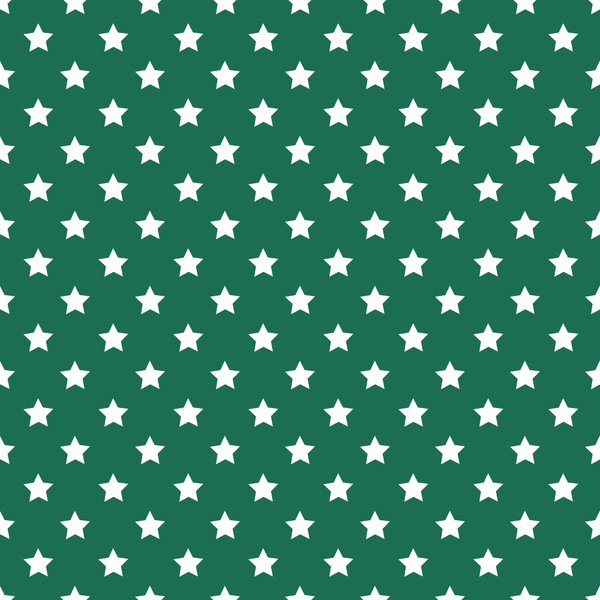 Stars Basics Fabric - White on Hunter Green - ineedfabric.com