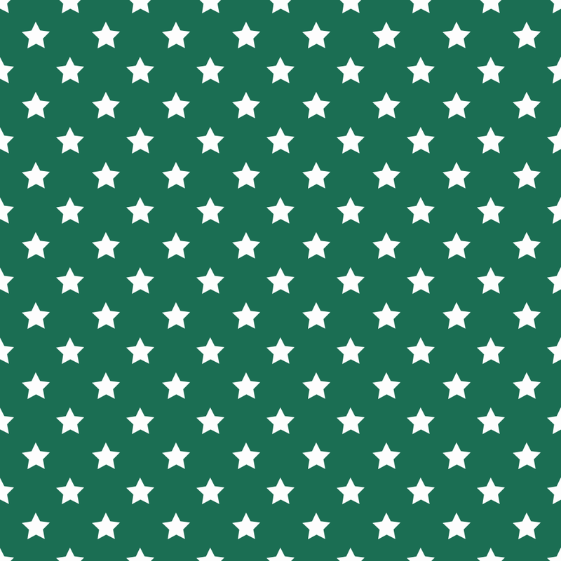 Stars Basics Fabric - White on Hunter Green - ineedfabric.com