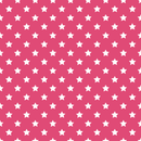 Stars Basics Fabric - White on Pink Carmine - ineedfabric.com