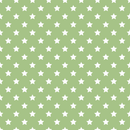 Stars Basics Fabric - White on Pistachio Green - ineedfabric.com