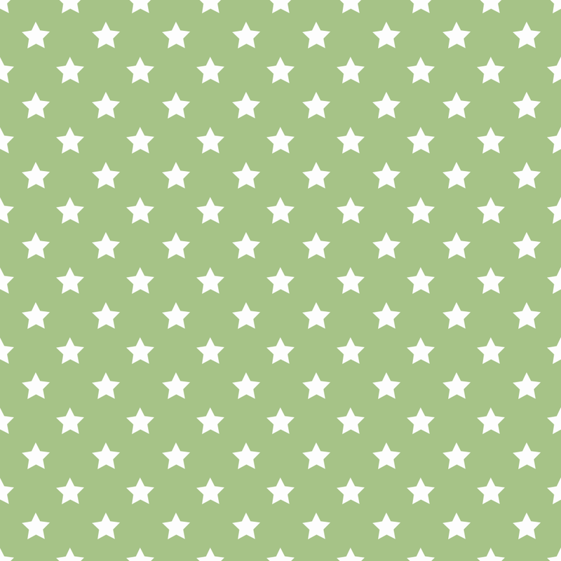 Stars Basics Fabric - White on Pistachio Green - ineedfabric.com