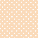 Stars Basics Fabric - White on Pizazz Peach - ineedfabric.com