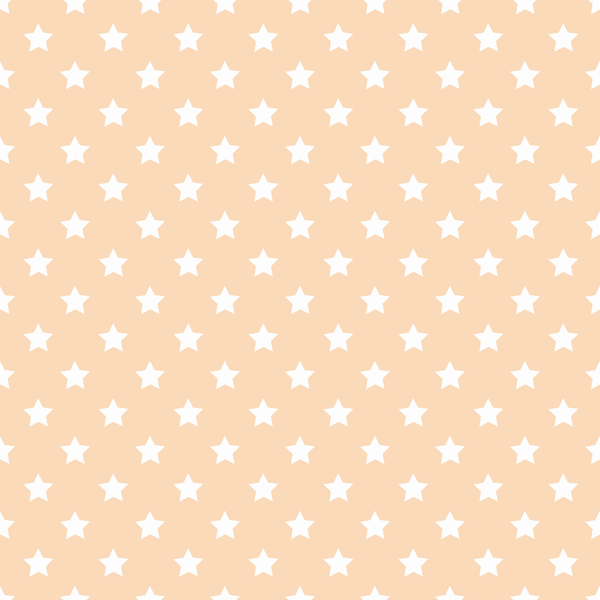 Stars Basics Fabric - White on Pizazz Peach - ineedfabric.com