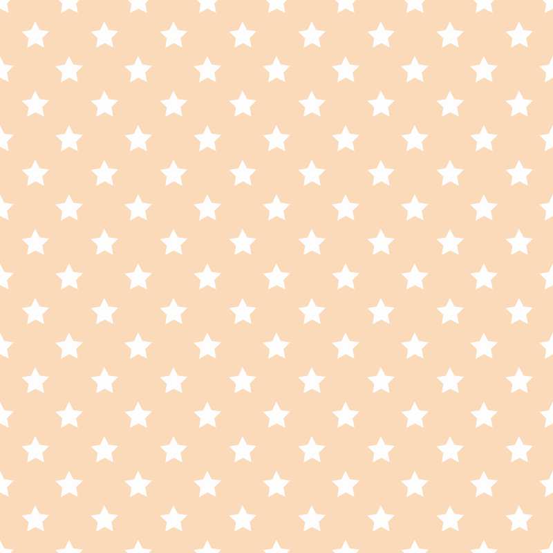 Stars Basics Fabric - White on Pizazz Peach - ineedfabric.com