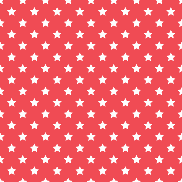 Stars Basics Fabric - White on Red - ineedfabric.com
