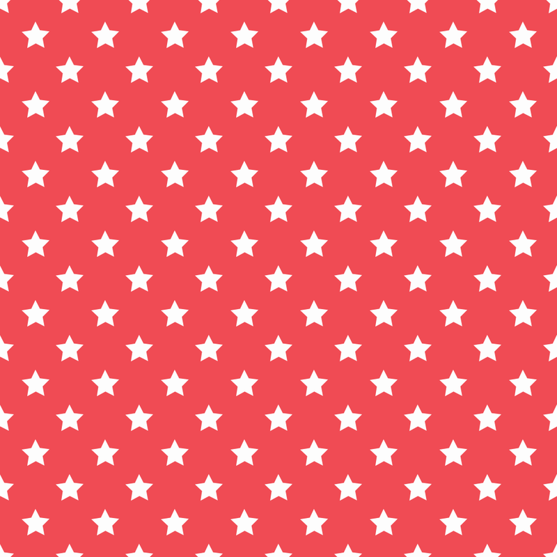 Stars Basics Fabric - White on Red - ineedfabric.com