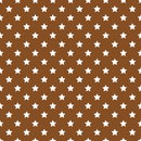 Stars Basics Fabric - White on Russet - ineedfabric.com